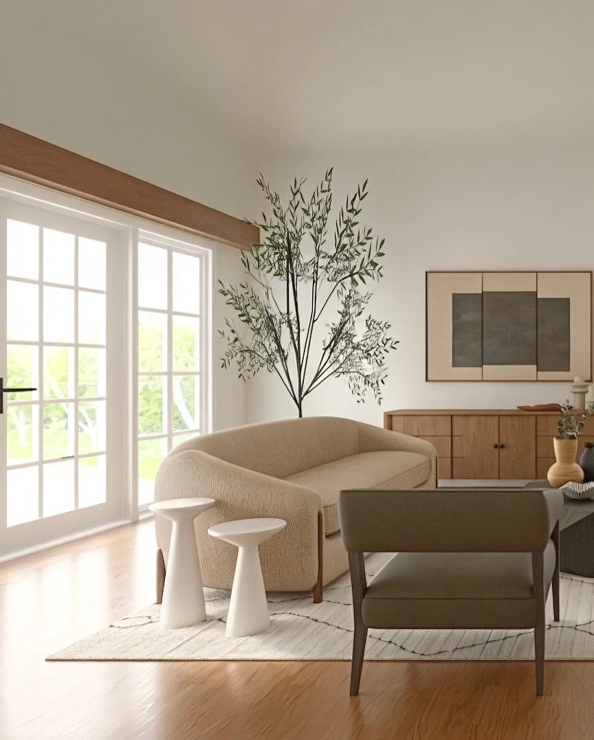 Mid-century? Check. Mood? Unmatched.

We all need a little Mid-century every now and then. In this classic MCM home we leaned into those vibes and brought this gorgeous space together with that Eames chair taking the spotlight! ✨