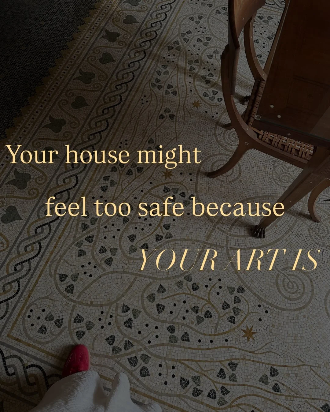 YOU HAVE AN ART PROBLEM

Let&rsquo;s stop panic-ordering beige canvas sets because the wall feels empty. 

The art is too small and safe, and definitely too matching, or probably chosen last after every other decision has already been made. Then you 