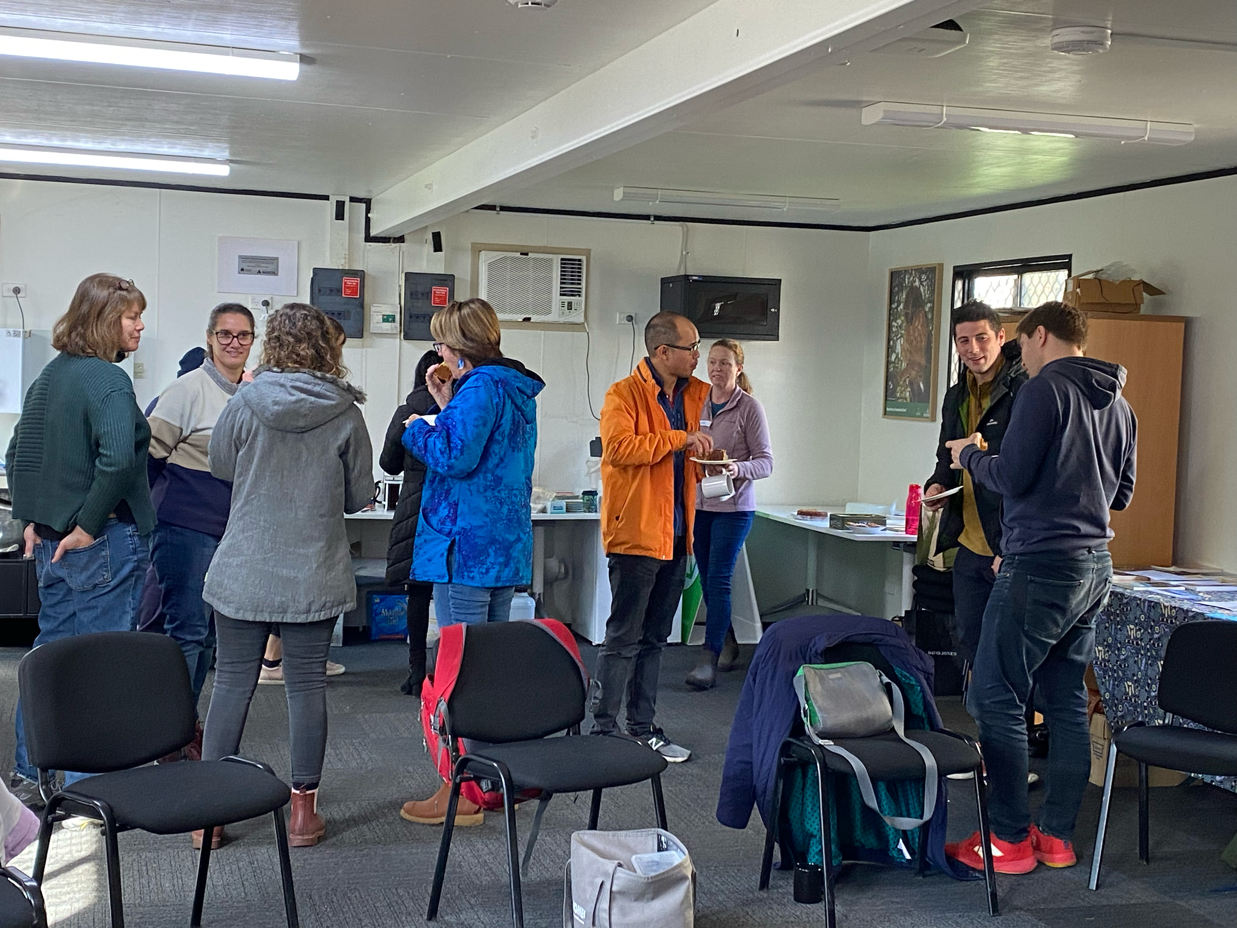 Workshop participants enjoying lunch together