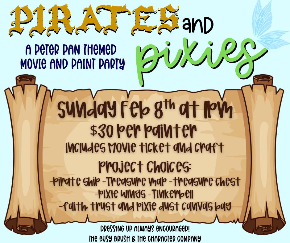 Pirates and Pixies Popcorn and Paintbrush Day! 