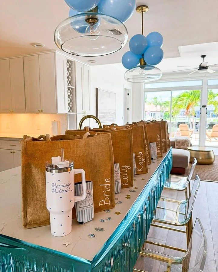 Marriage material only 💍✨ Personalized welcome bags, coastal-coded details, and the ultimate vacay energy &mdash; your Bach crew deserves nothing less.

Tag your bride tribe and save this setup for your beachy bach inspo board 🐚 

#BachMe #Marriage