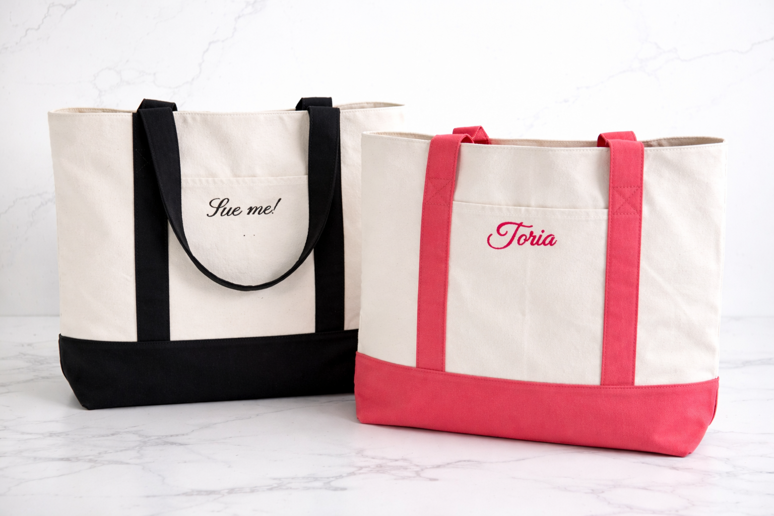 Embroidered Boat Tote for Bachelorette Parties