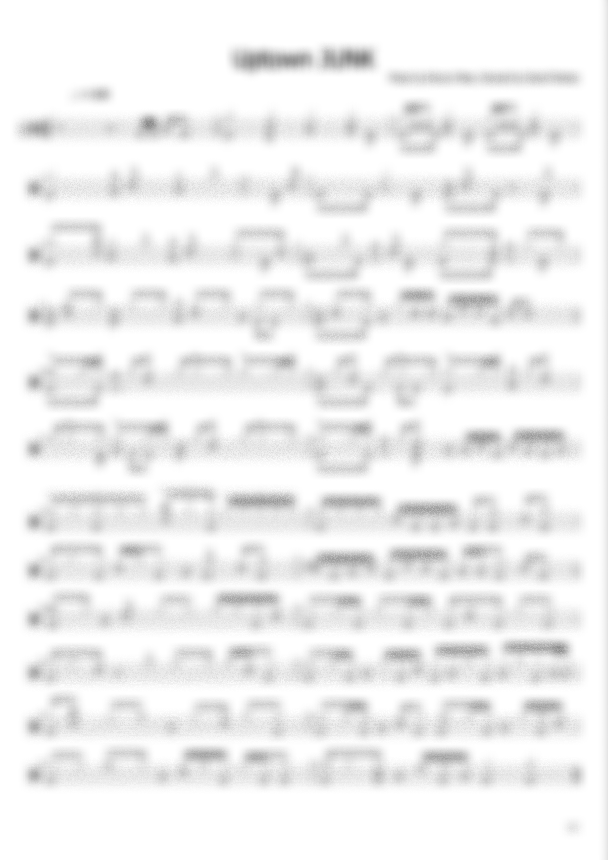 "Uptown JUNK" - Drum Transcription
