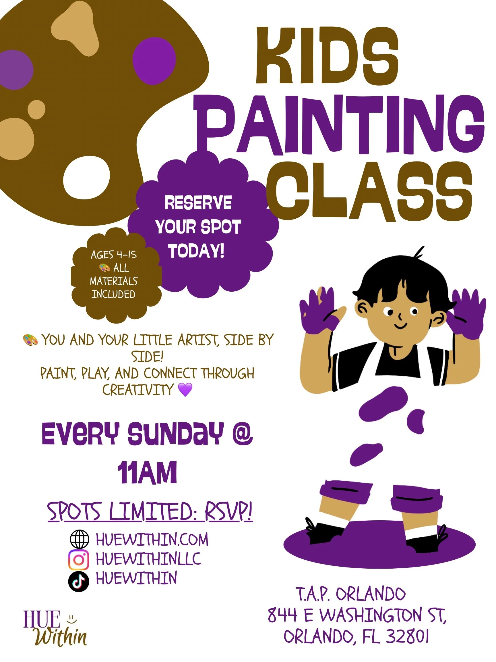 Peach Beige Cute Playful Illustration Kids Painting Class Poster.jpeg