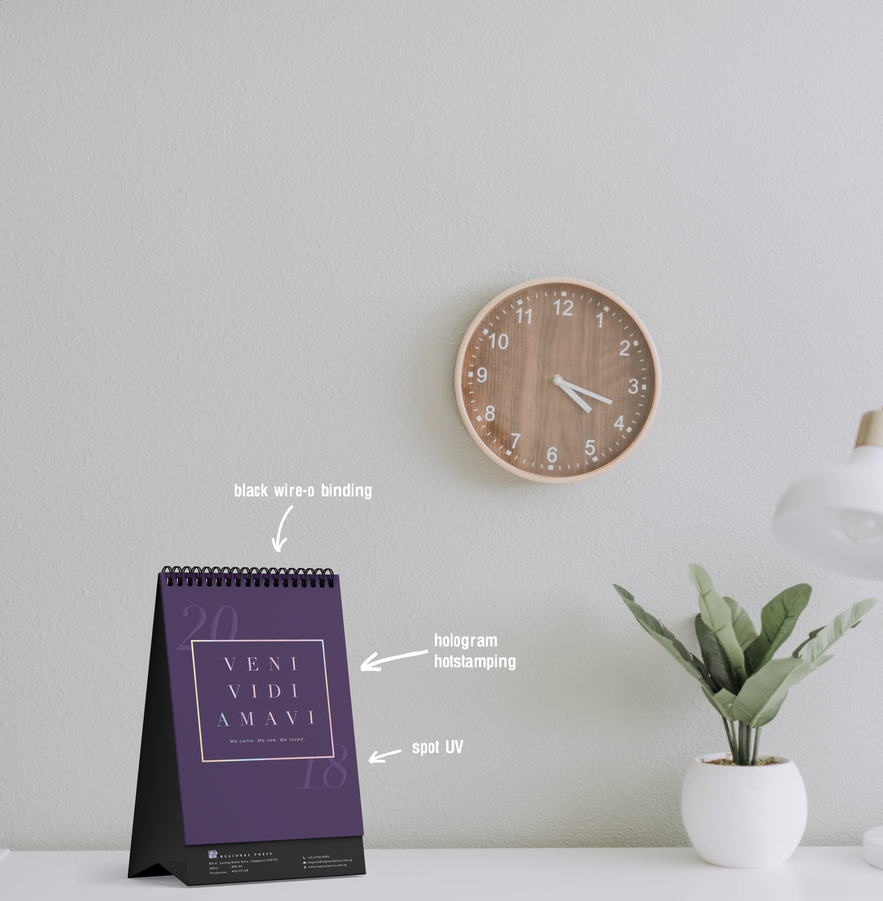 Every year at Regional Press, we conceptualised, designed, and printed our own desk calendars to give out to clients. This was something we always looked forward to, using it as our creative outlet apart from the company's daily projects