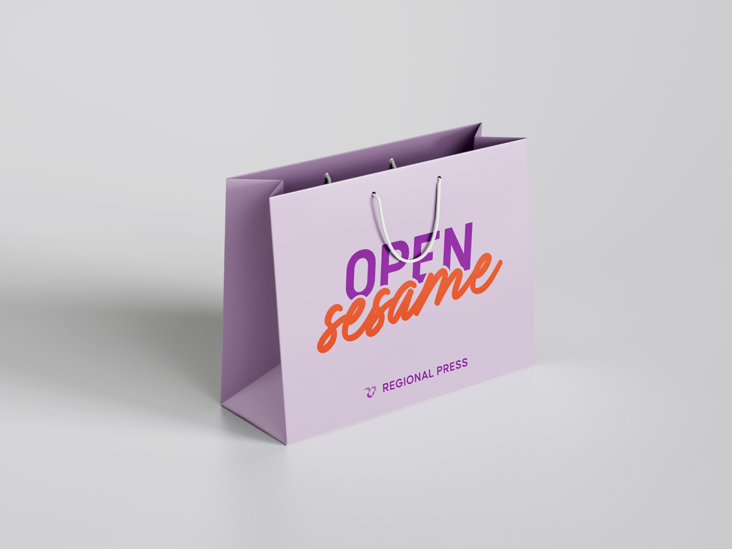 As one of their marketing collateral, I've done the same thing as the letterhead box. I made a simple paper bag as a marketing opportunity without it looking too corporate by just slapping the company name front and center.