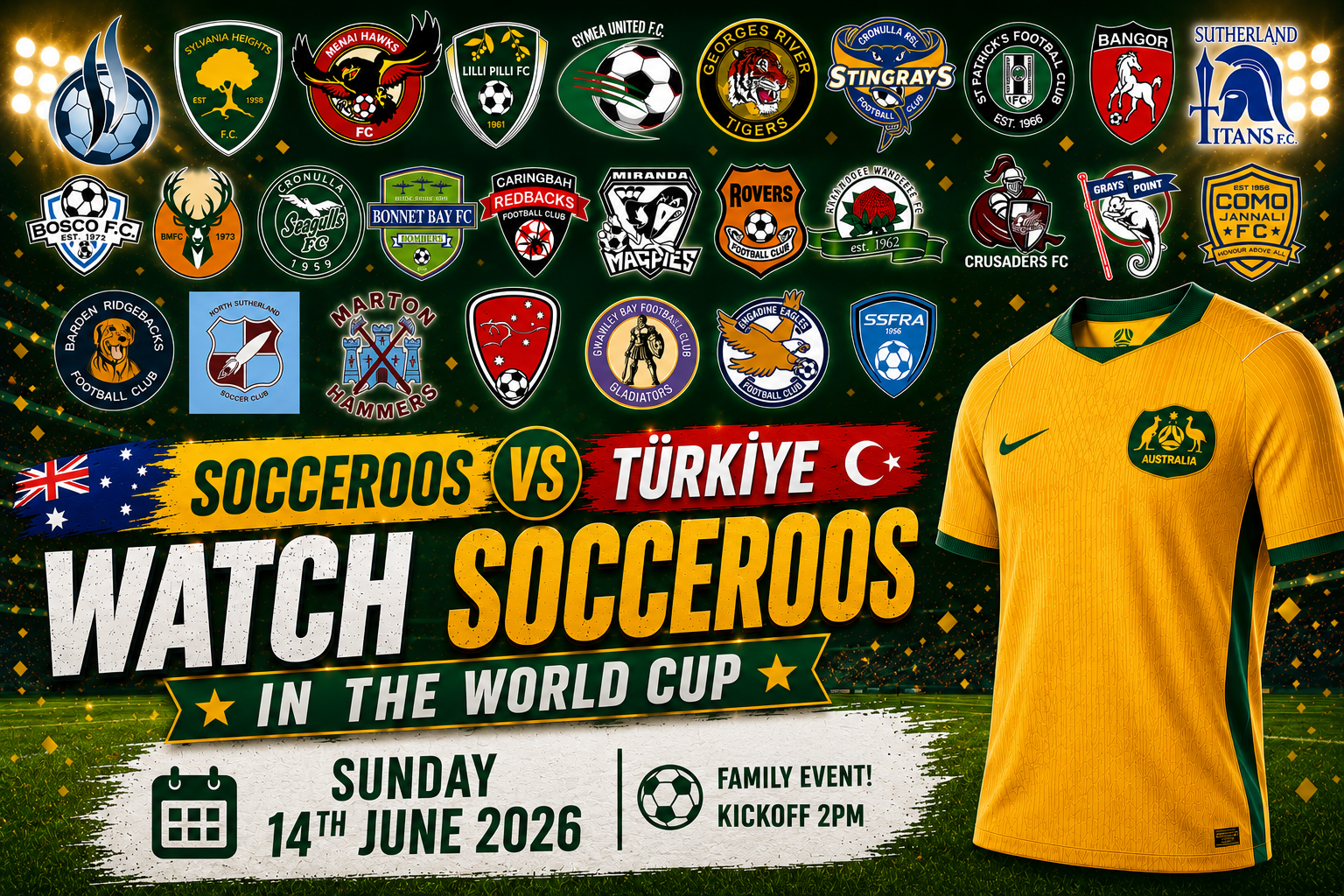Socceroos Watch Parties!