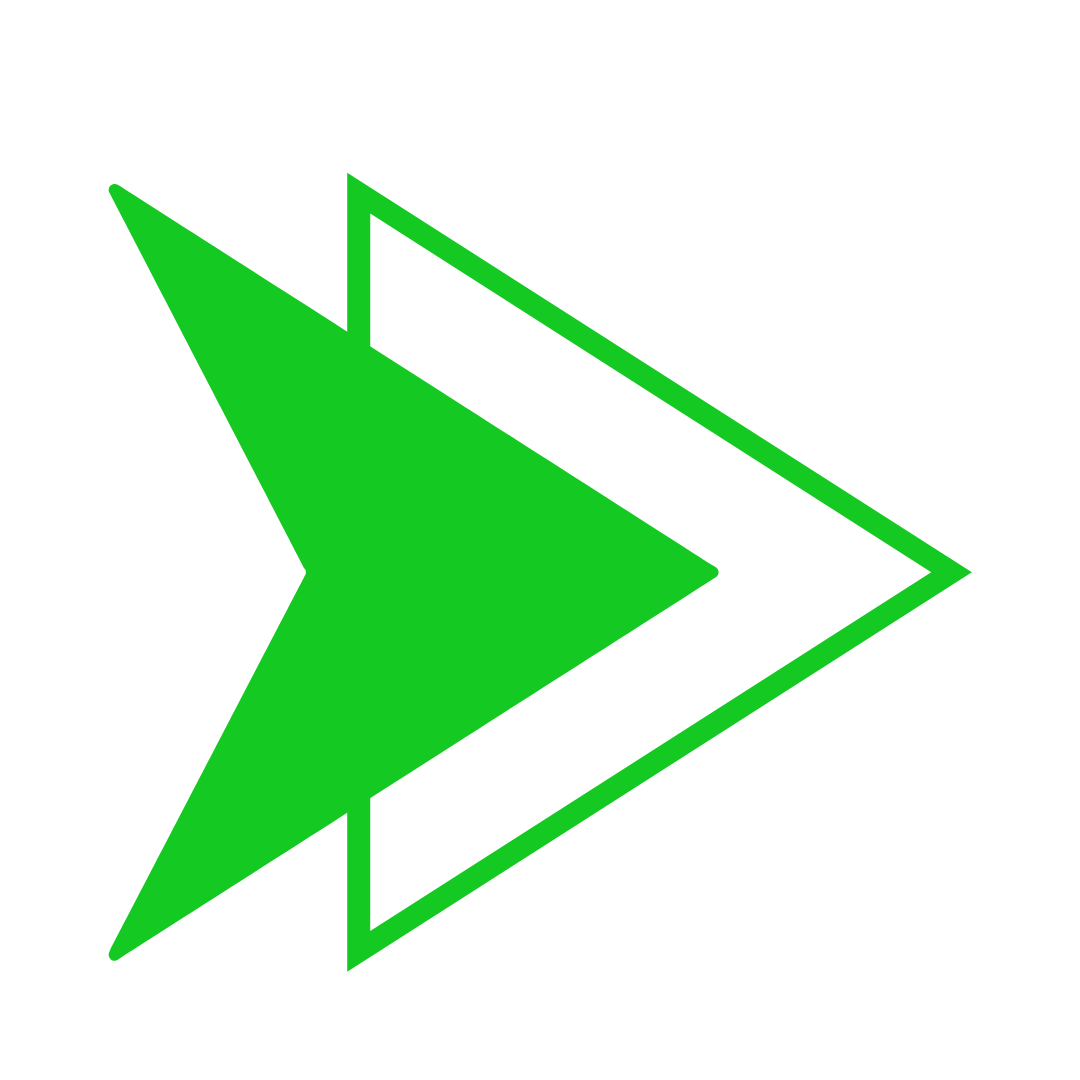 A black background with large green and black backward arrow symbols layered together.