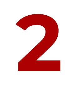 Red number 2 on a black background.