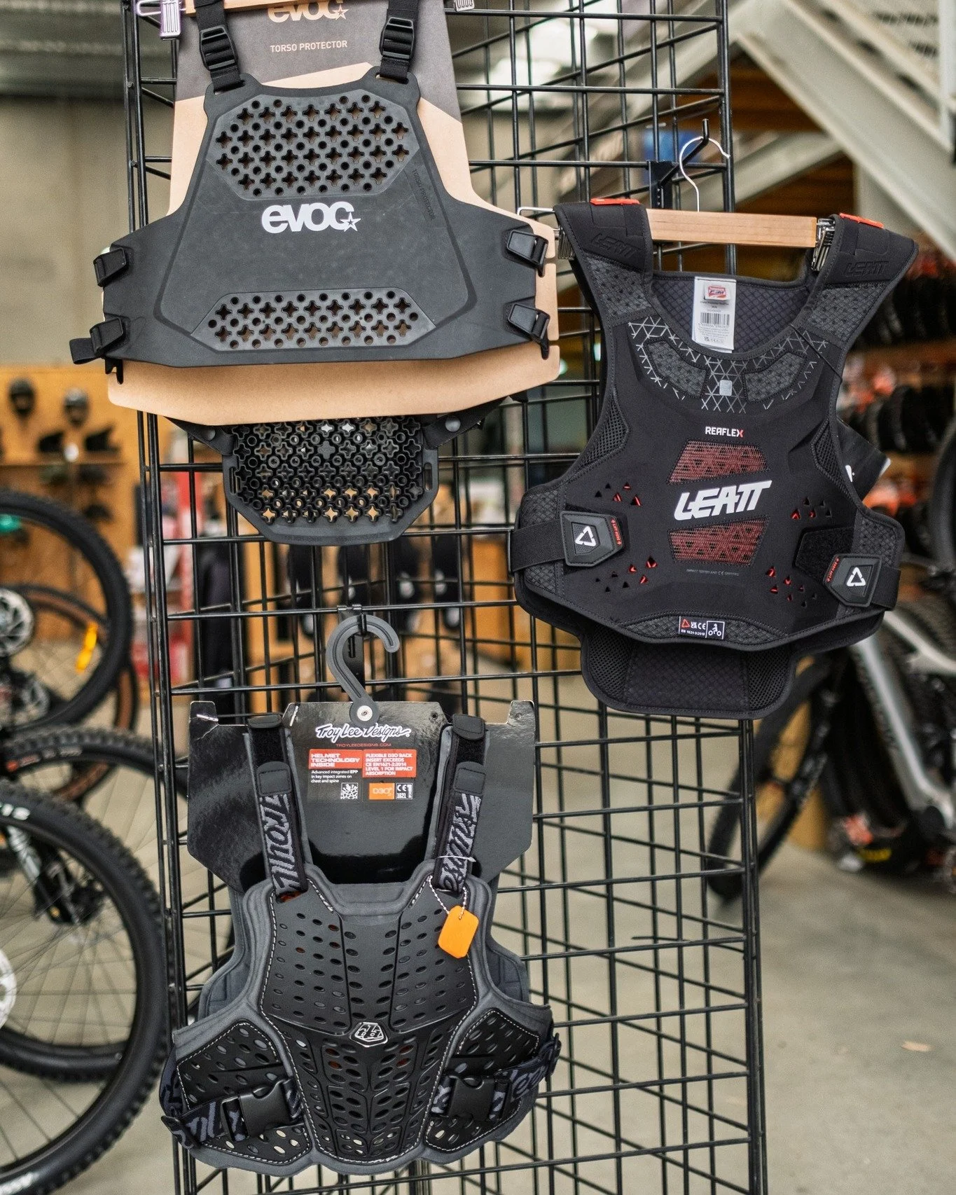 We&rsquo;re now stocking Leatt, Troy Lee Designs, and Evoc chest protectors to suit all sized humans. Whether you're sending jumps, hitting enduro stages, or just getting confident on the trails, solid protection makes a huge difference.

Swing by, g