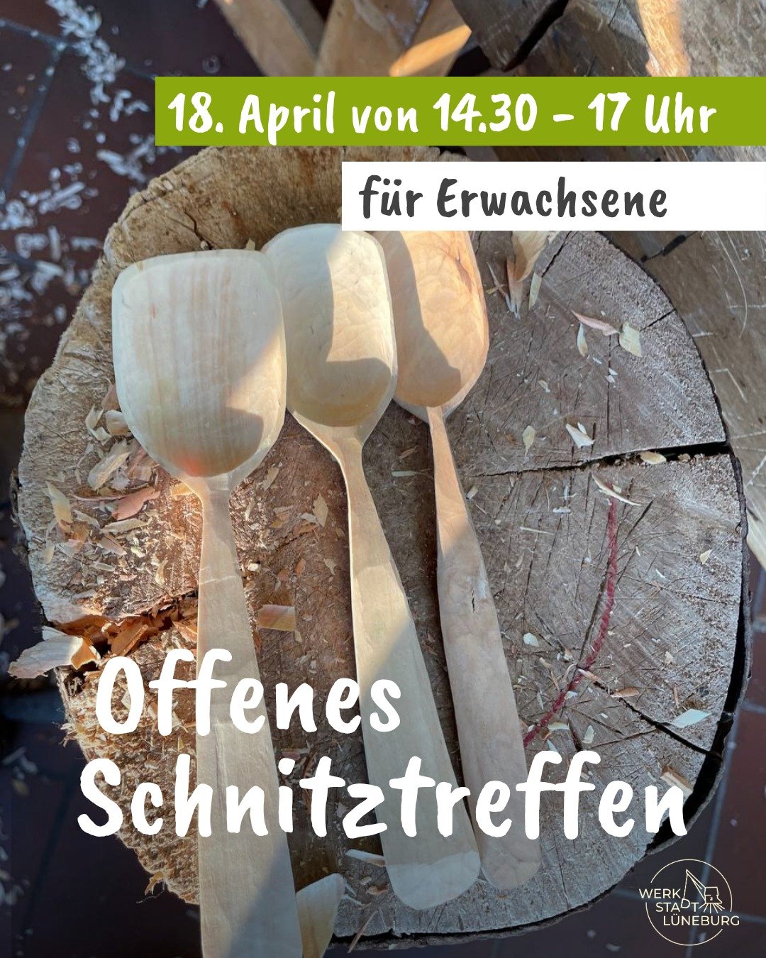 Am Samstag, 18. April von 14.30 - 17 Uhr findet erneut der offene Schnitztreff mit Alex statt!

Im Mittelpunkt des Treffens steht der gemeinsame Austausch, das Teilen von Wissen und eine nette Zeit miteinander.

Einige Schnitzmesser k&ouml;nnen ausge