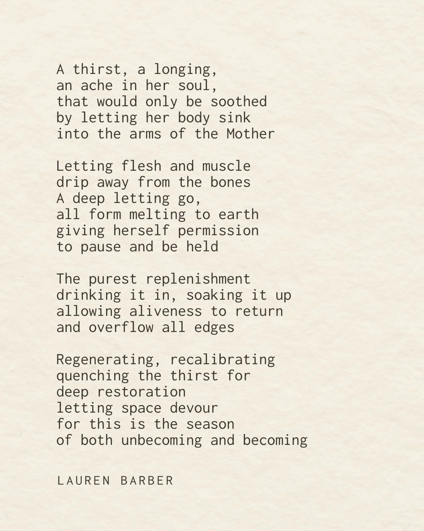 For this is the season of both unbecoming and becoming&hellip;