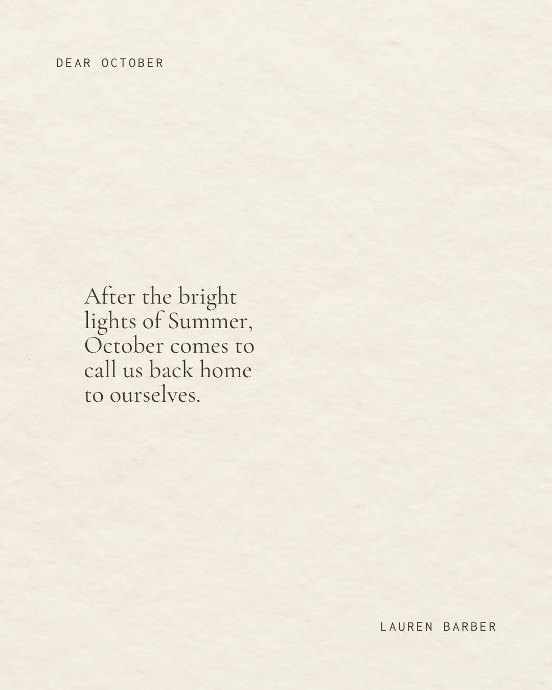 Some words to land us in October. 🍂