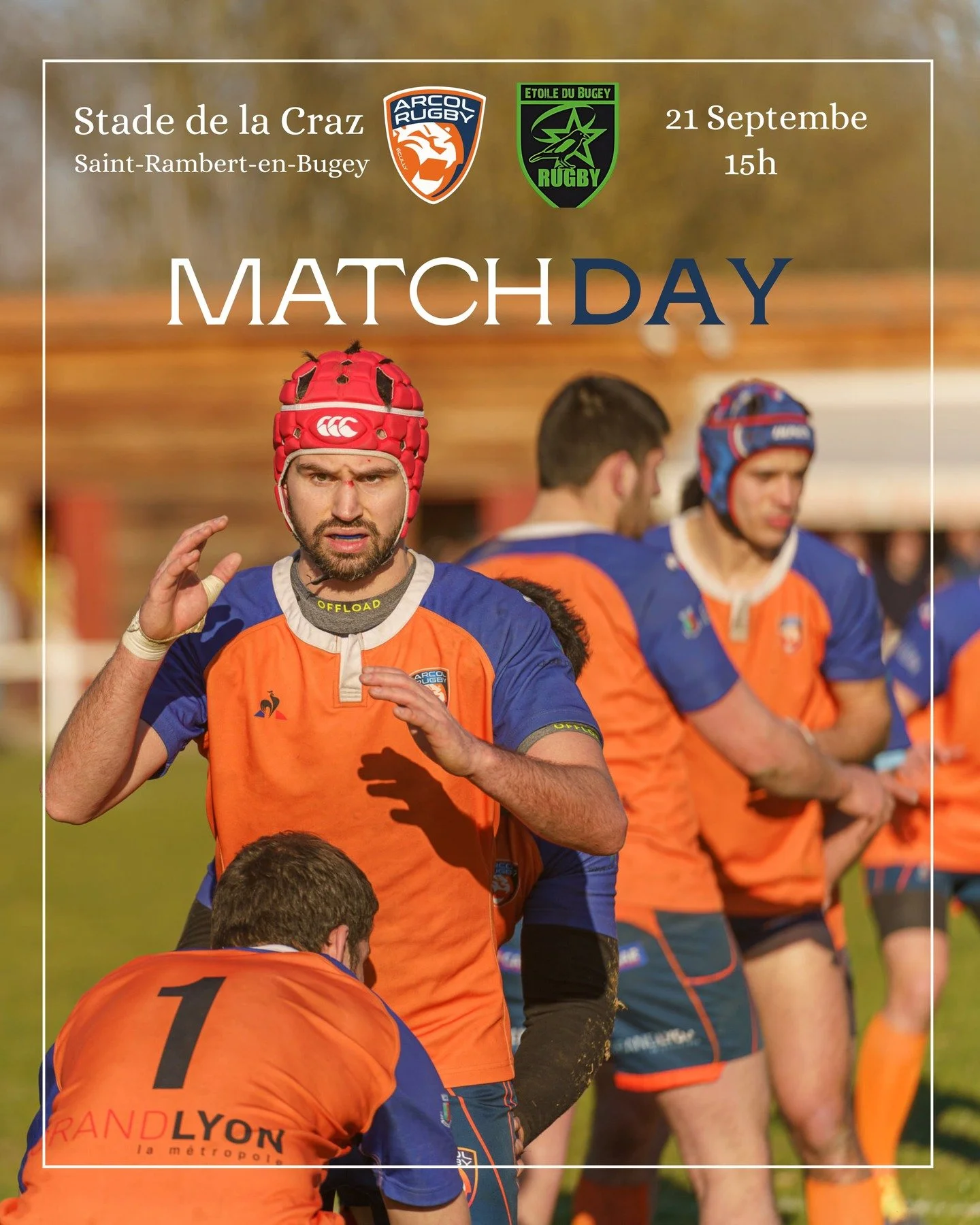 La saison est lanc&eacute;e ! 🏉
Premier match du championnat pour notre &eacute;quipe s&eacute;nior qui se d&eacute;placera &agrave; Saint-Rambert-en-Bugey ce dimanche 21 septembre.

Venez nombreux les encourager !🔥

🏟Stade de la Craz
⏰15h
