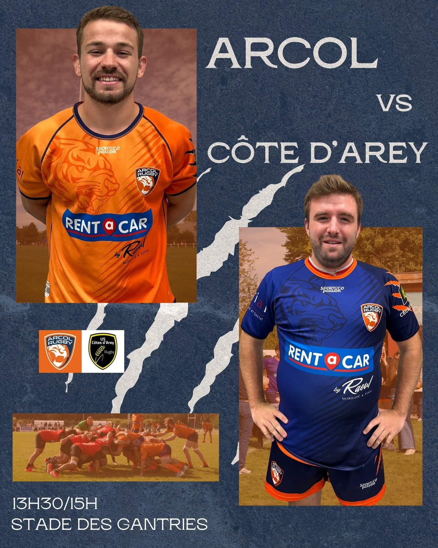 🔵🟠 𝐌𝐚𝐭𝐜𝐡𝐝𝐚𝐲 ⚔️

Ce dimanche, nos &eacute;quipes s&eacute;niros jouent &agrave; la maison pour ce 4 &egrave;me match de championnat !🏉

L&rsquo;Arcol re&ccedil;oit C&ocirc;te d'Arey, un match crucial pour confirmer la place de leader pour l