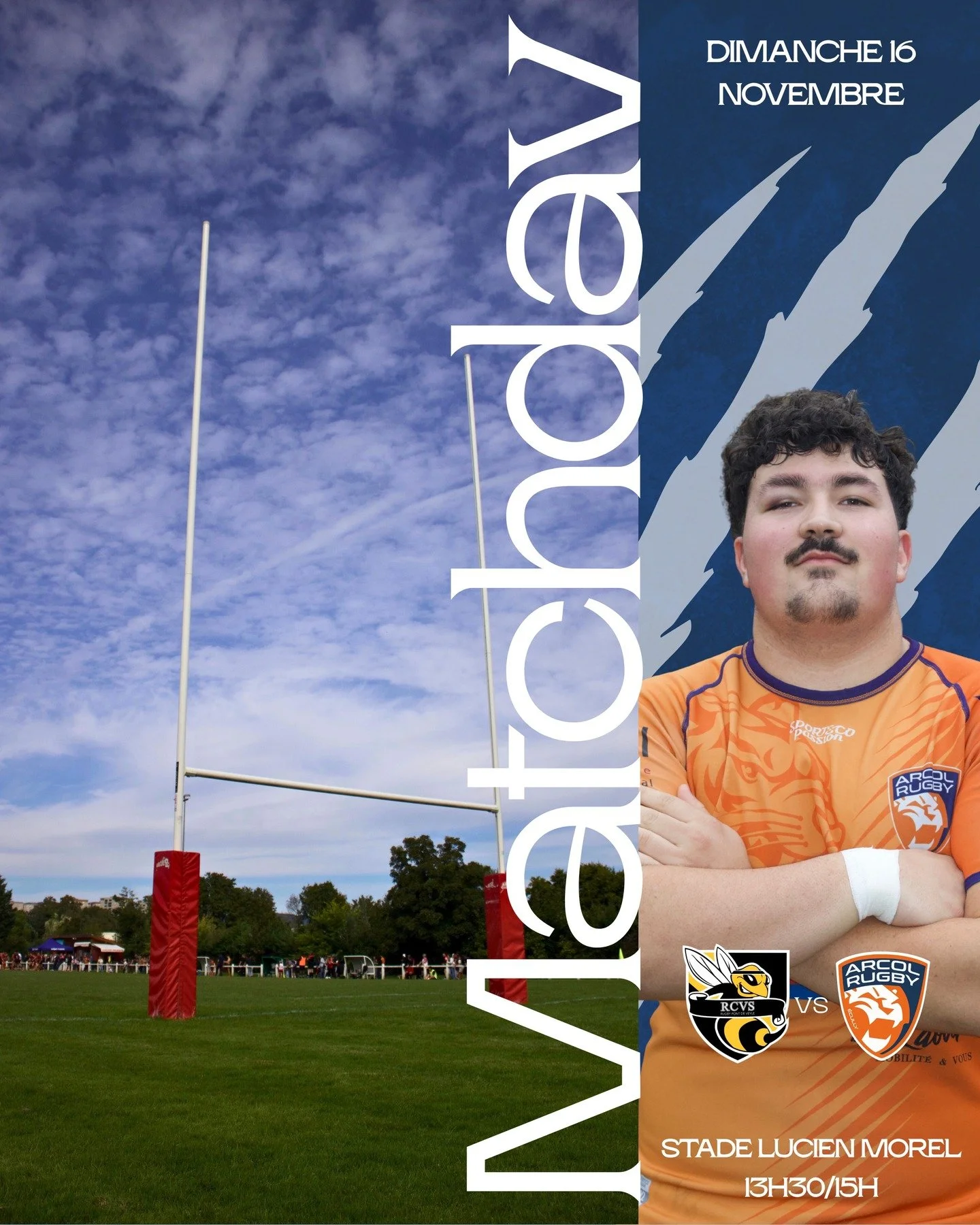 🔵🟠 𝐌𝐚𝐭𝐜𝐡𝐝𝐚𝐲 ⚔️

Ce dimanche, nos &eacute;quipes s&eacute;niors vont &agrave; Pont de Veyle pour ce 𝟕 &egrave;me match de championnat !🏉

Notre &eacute;quipe premi&egrave;re doit s'imposer pour confirmer son excellent d&eacute;but de saiso