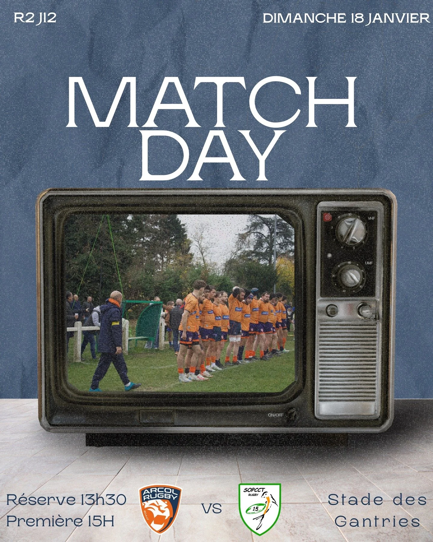 🔵🟠 𝐌𝐚𝐭𝐜𝐡𝐝𝐚𝐲 ⚔️

Ce dimanche, nos &eacute;quipes s&eacute;niors re&ccedil;oivent Pont de Cheruy pour ce 𝟏𝟐 &egrave;me match de championnat !🏉

Pour cette premi&egrave;re de 2026 &agrave; la maison, nos deux collectifs ont &agrave; coeur d