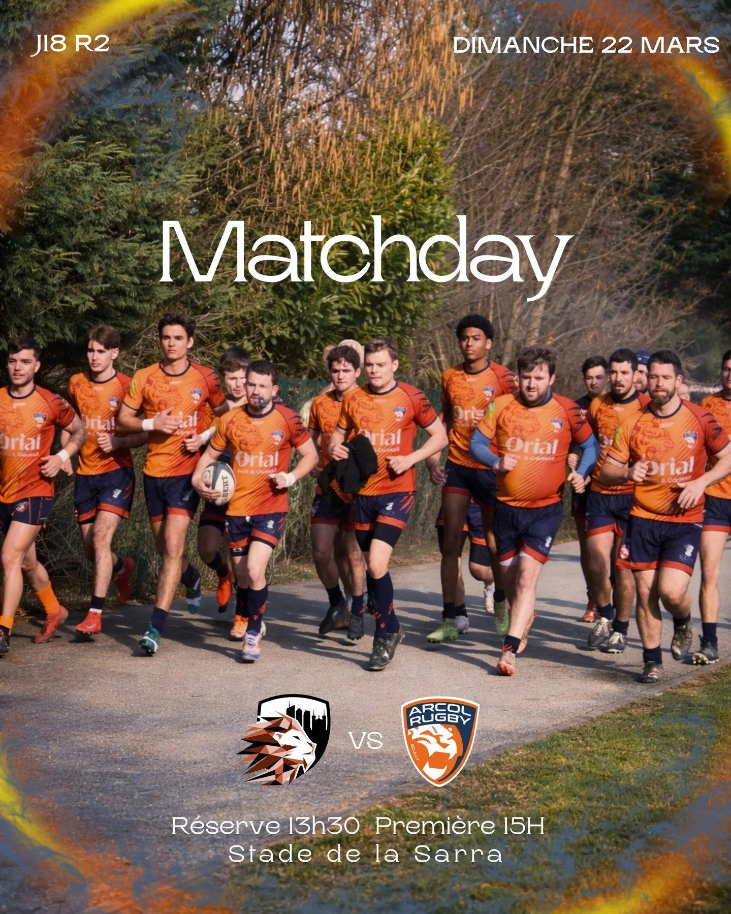 🔵🟠 𝐌𝐚𝐭𝐜𝐡𝐝𝐚𝐲 ⚔️

Ce dimanche, nos &eacute;quipes s&eacute;niors vont au COL pour le dernier match de championnat !🏉

Un derby pour le dernier match de l'ann&eacute;e &ccedil;a se refuse pas !
📆Dimanche 𝟐𝟐 𝐌𝐚𝐫𝐬
📍Stade de la Sarra
⏰ R