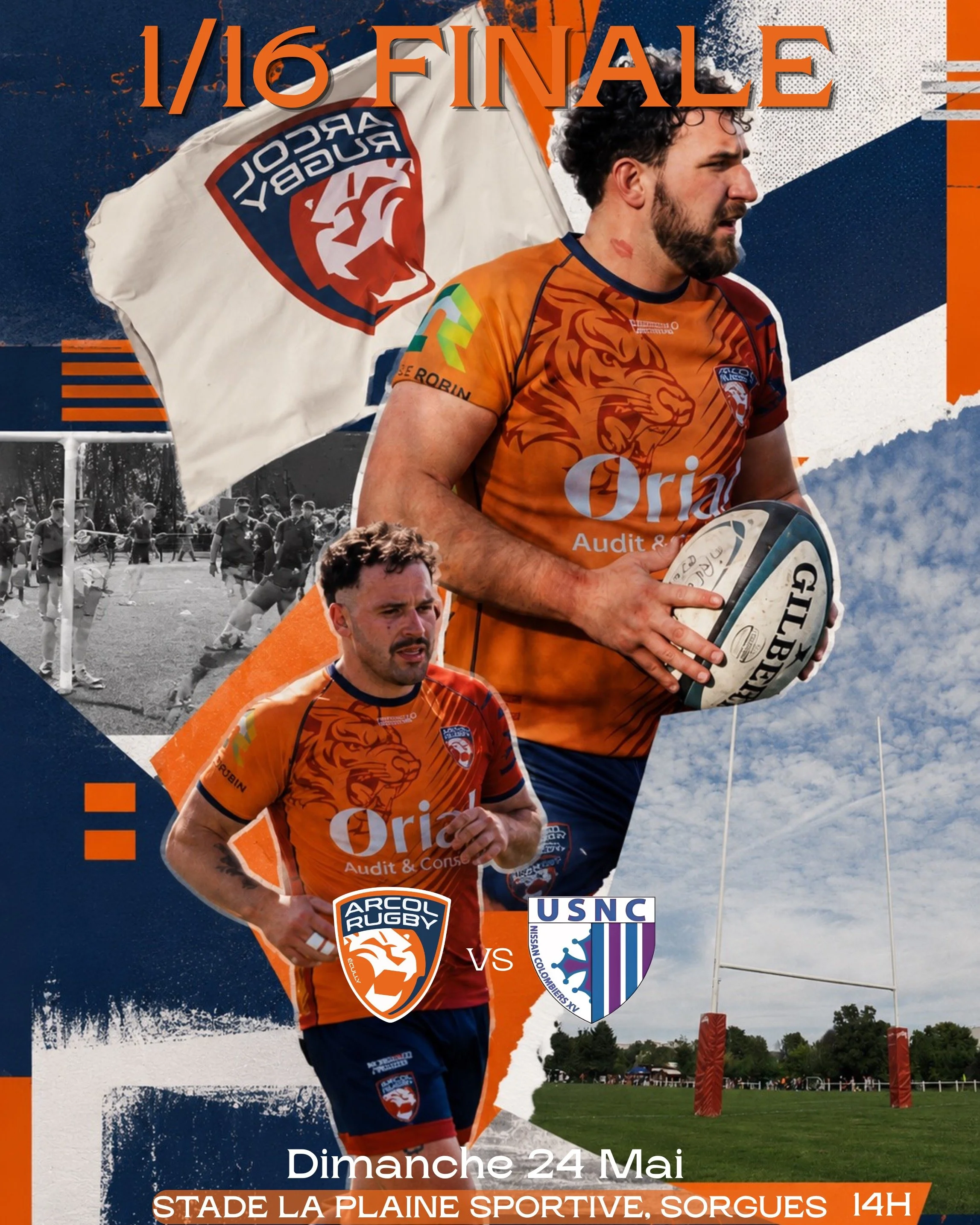 🔵🟠 𝐌𝐚𝐭𝐜𝐡 𝐃𝐚𝐲 ⚔️

Ce dimanche, notre &eacute;quipe s&eacute;niors se rend &agrave; Sorgues pour disputer son 𝟏/𝟏𝟔 &egrave;𝐦𝐞 de finale du 𝐜𝐡𝐚𝐦𝐩𝐢𝐨𝐧𝐧𝐚𝐭 𝐝𝐞 𝐅𝐫𝐚𝐧𝐜𝐞 de R2 !🏉

On vous attend nombreux pour pousser notre &ea
