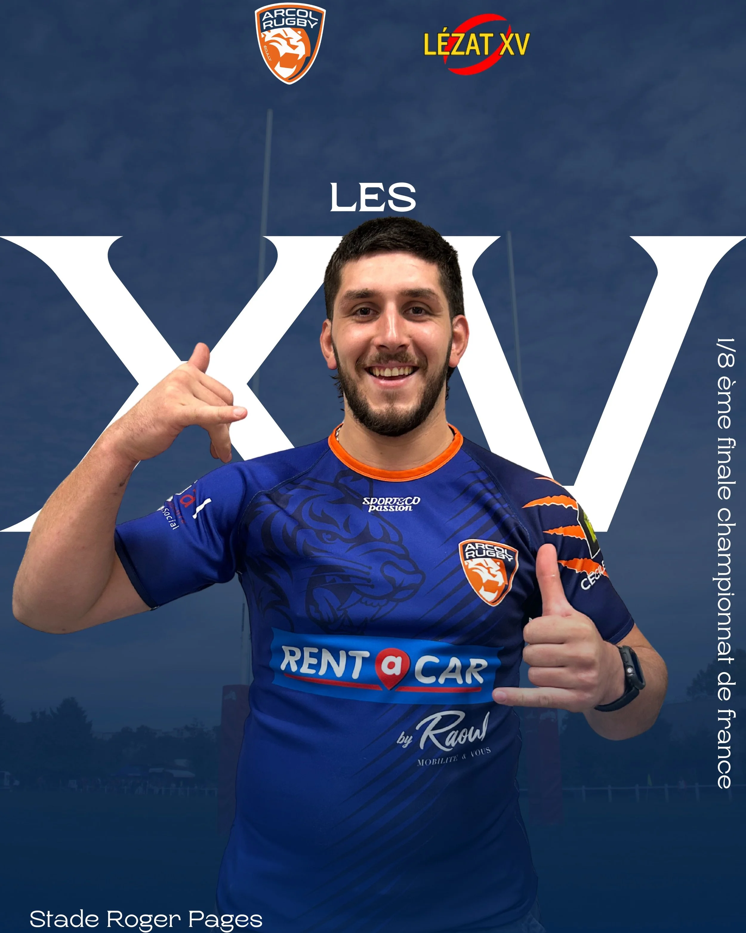 🔵🟠𝐋𝐚 𝐂𝐨𝐦𝐩𝐨

Voici la composition de notre &eacute;quipe s&eacute;nior pour ce 𝟏/𝟖 &egrave;𝐦𝐞 𝐝𝐞 𝐟𝐢𝐧𝐚𝐥𝐞 du championnat de France contre L&eacute;zat XV.

📆 𝐃𝐢𝐦𝐚𝐧𝐜𝐡𝐞 𝟑𝟏 𝐌𝐚𝐢
📍Stade Roger Pages, Les Angles
⏰ 𝟏𝟓𝐡

On