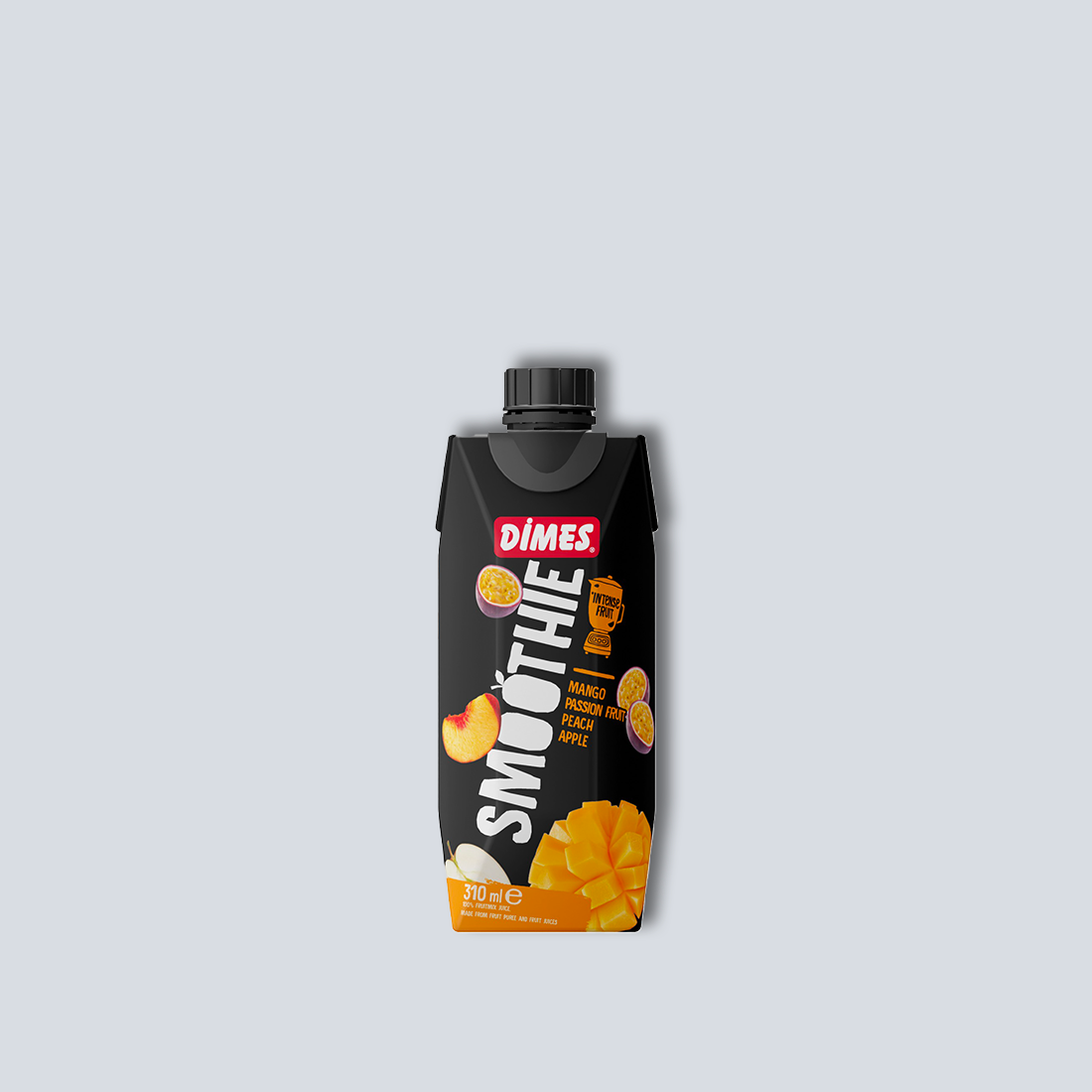 Smoothie Orange 310ml - Mango, passion fruit, peach and apple, sweet and fresh zest.
