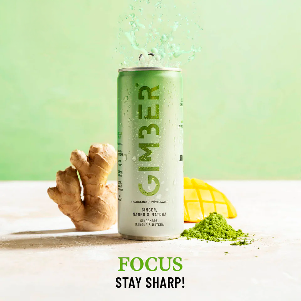 Focus – BIO 250ml – Crisp ginger, green tea & herbs to help you stay sharp.