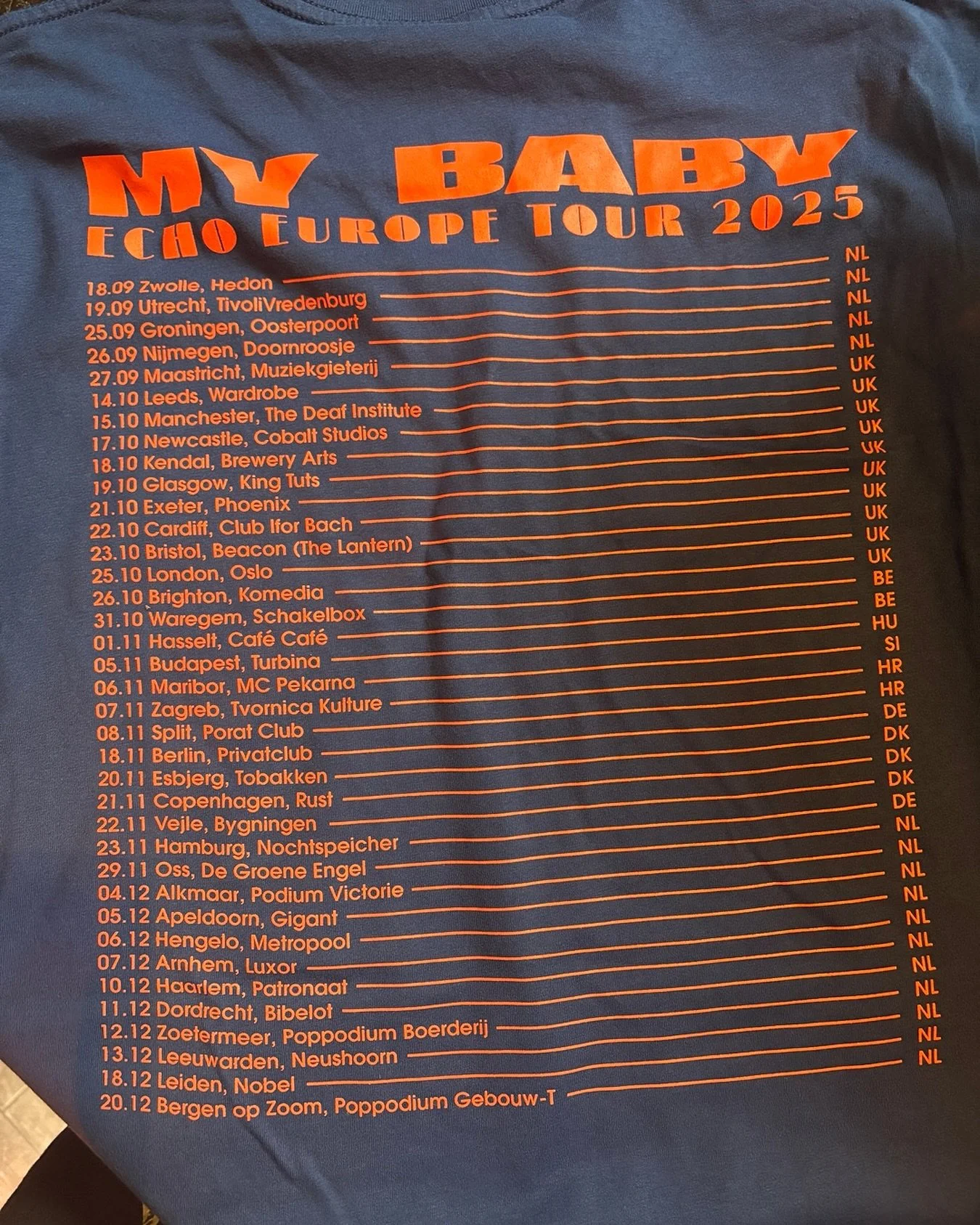 just got home from the UK 🇬🇧 leg of the ECHO tour and all we got was this T shirt 😛  joking we had a marvelous time with you uk Babies , great memories from all over the island , cheers cheers cheers! and as you can see we are only half way the Eu