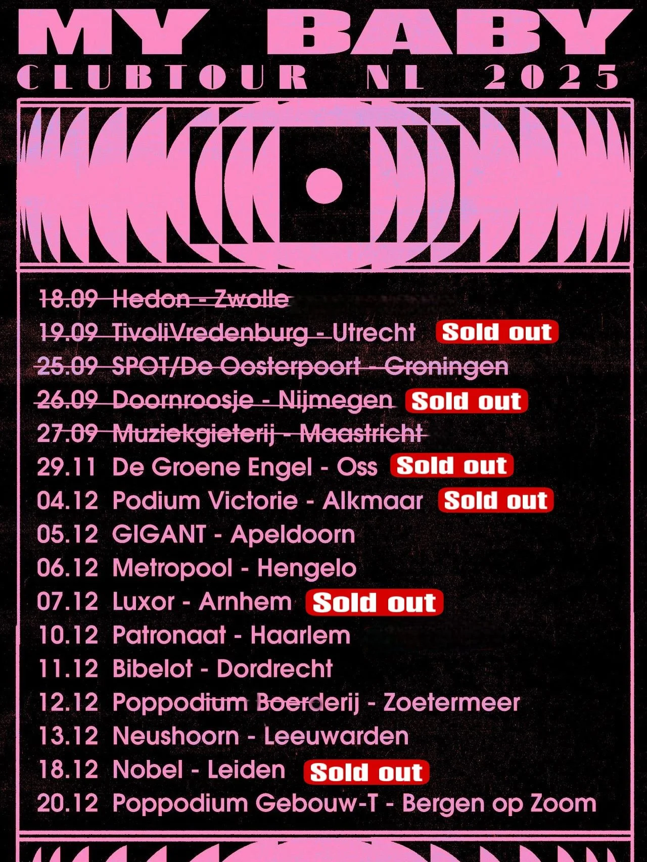 Damn, another one sold out!! 🥰 Can&rsquo;t wait to bring our 💥 visual show to everyone in the Netherlands 🩵 
If you don&rsquo;t wanna miss this, better get your tickets before they run out!! See you soon!! 

www.mybabywashere.com/live