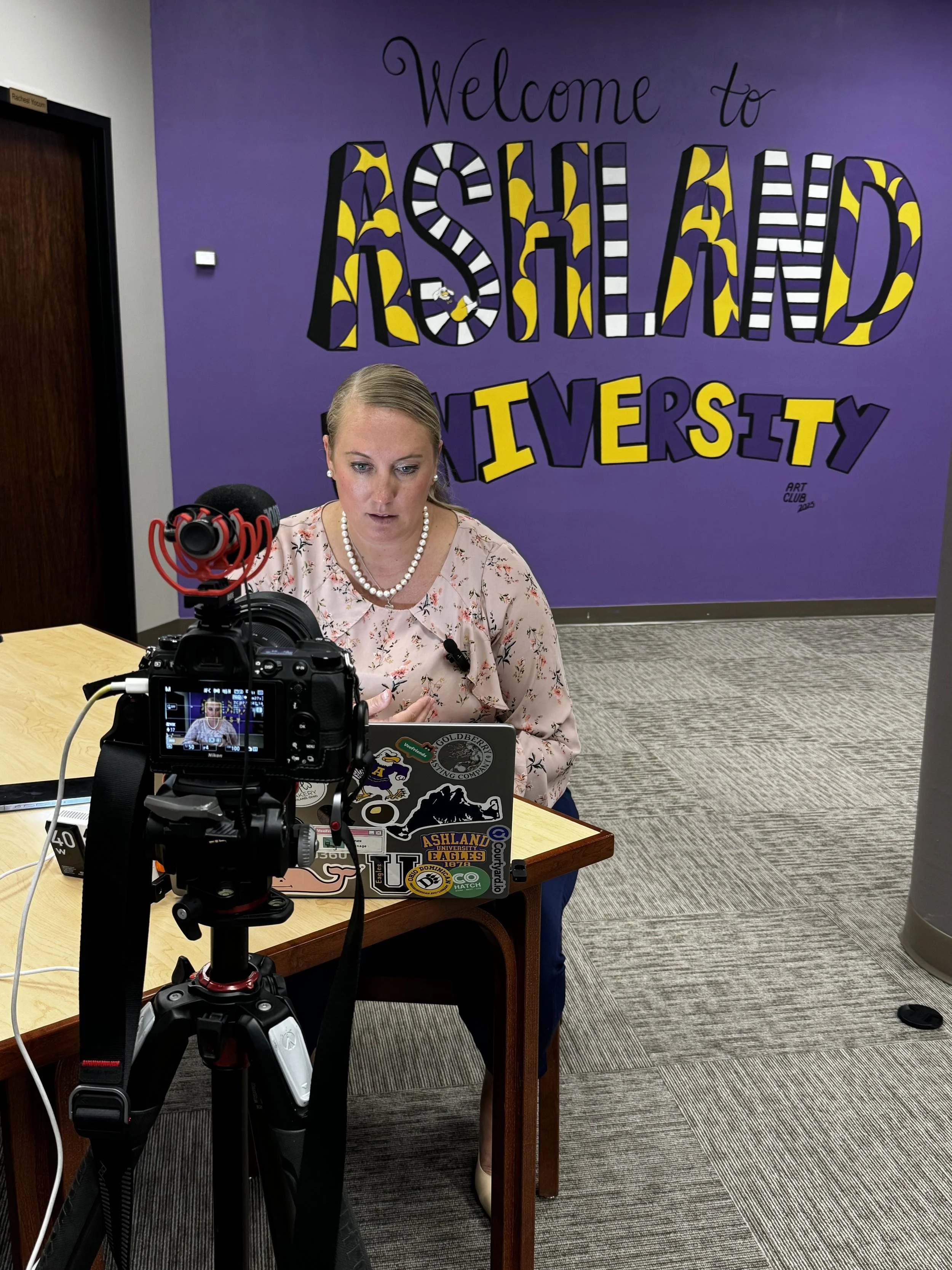 An administrator, who also teaches, wanted to record some content as she looked to improve her online courses.
