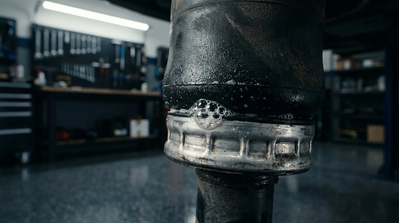 Air Strut Leaks: The Soap-and-Water Test Every Shop Should Run Before Quoting a Replacement