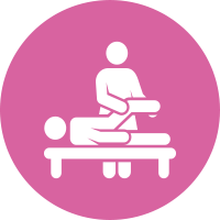 Person receiving a back massage from a massage therapist