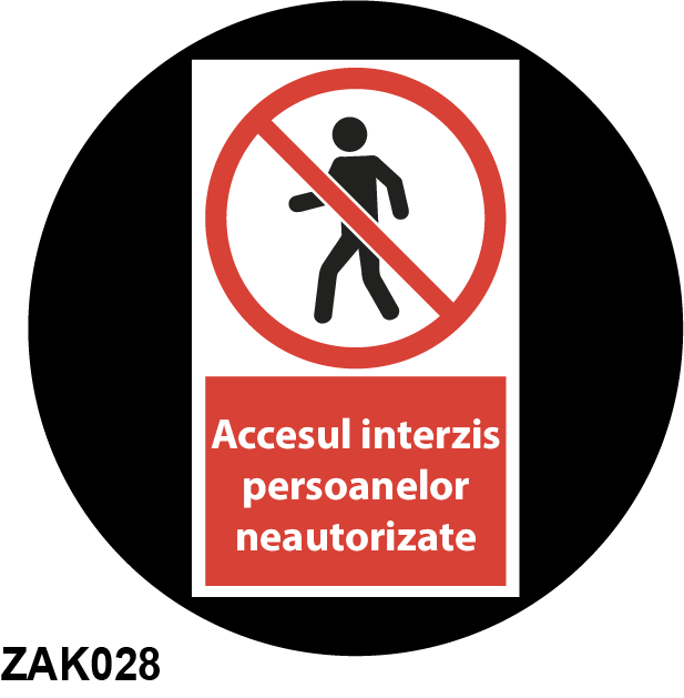 Glass gobo No Entry 28