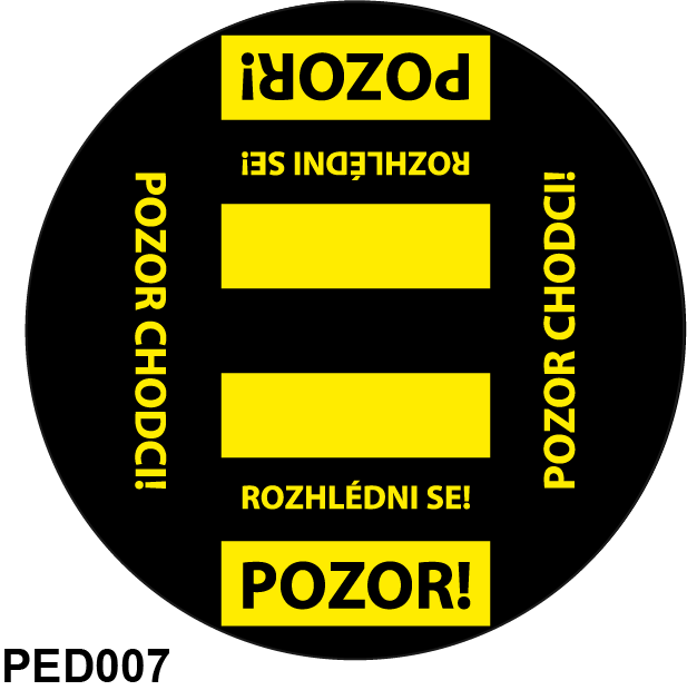 Glass gobo Pedestrian Crossing incl. text