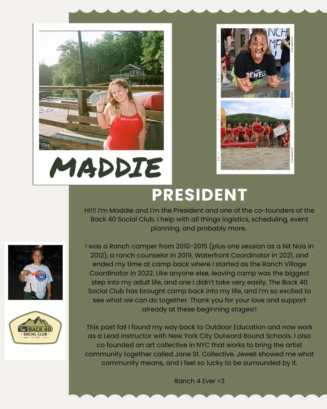Welcome to our board member spotlight, where we&rsquo;ll be introducing the Back 40 Social Club&rsquo;s board members every Friday!

Starting off with one our founders and president @maddiejeannnn who&rsquo;s been a key part in helping build the Back