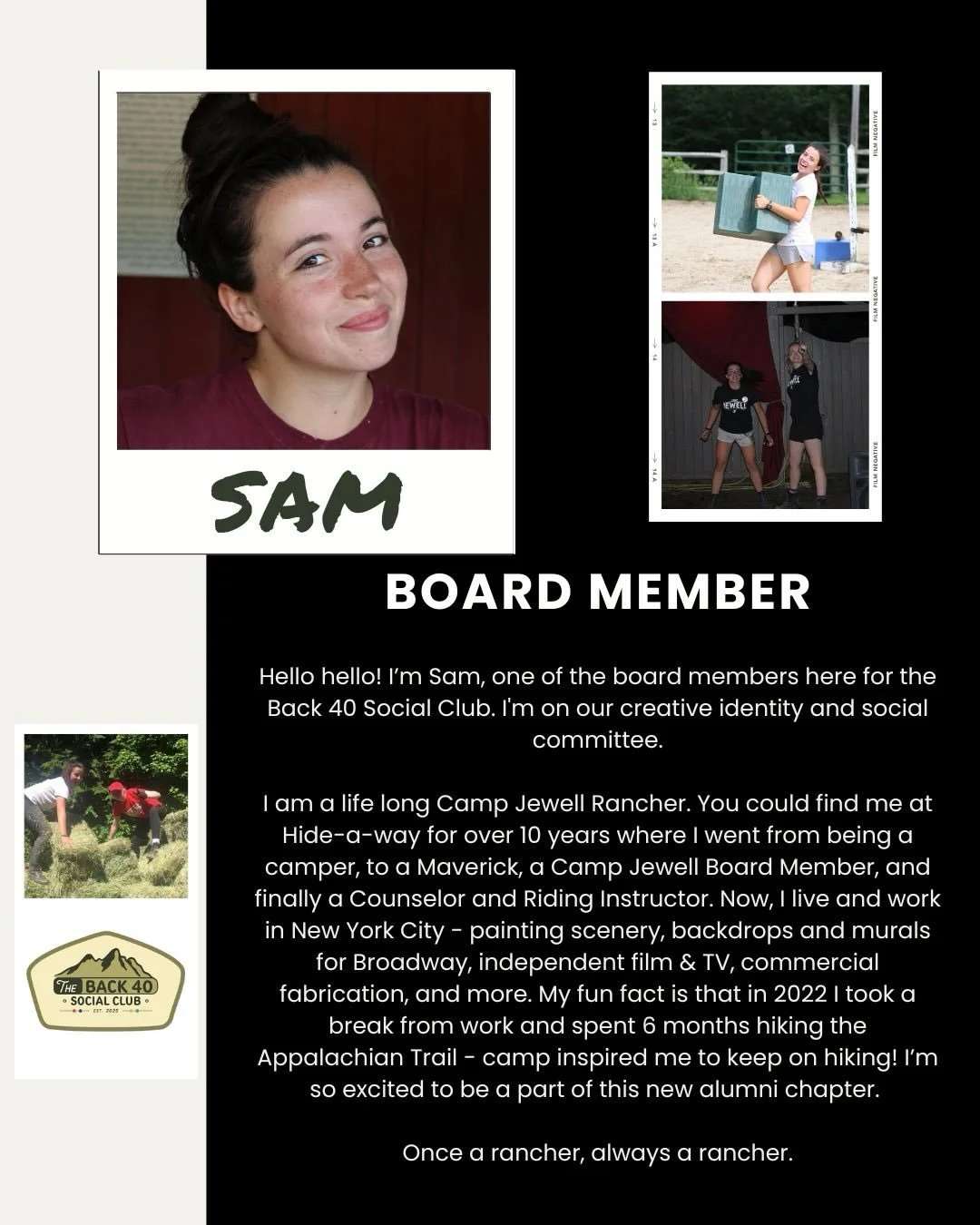 Time for another Board Member Spotlight! Introducing one of our Ranch Queens &amp; Back 40 Creative Genius  @thesgalvao!
