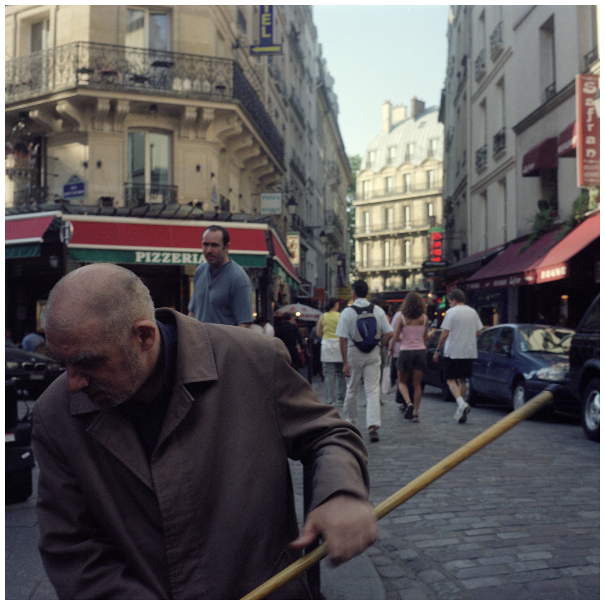 Street Sweeper & Tall American, Paris, 2004