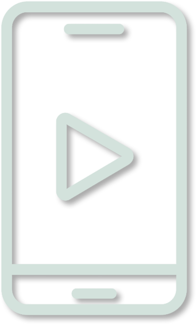 illustration of a smartphone with a play button on the screen