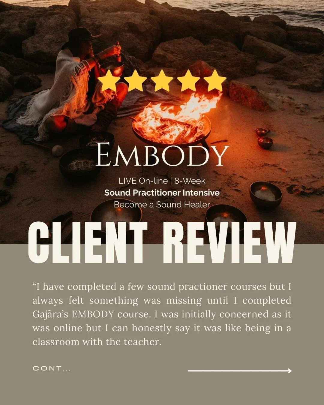 I can&rsquo;t tell you how thrilled I was to receive this testimonial from one of my first intake of EMBODY live, mentored online training. 
18 months in the pipeline - I wanted to create an online course that felt like we were training in-person tog