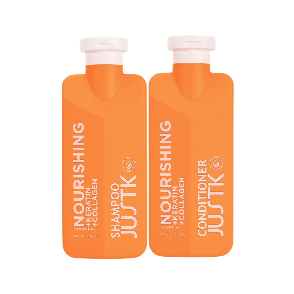 orange shampoo conditioner bottles nourishing justk level up barber