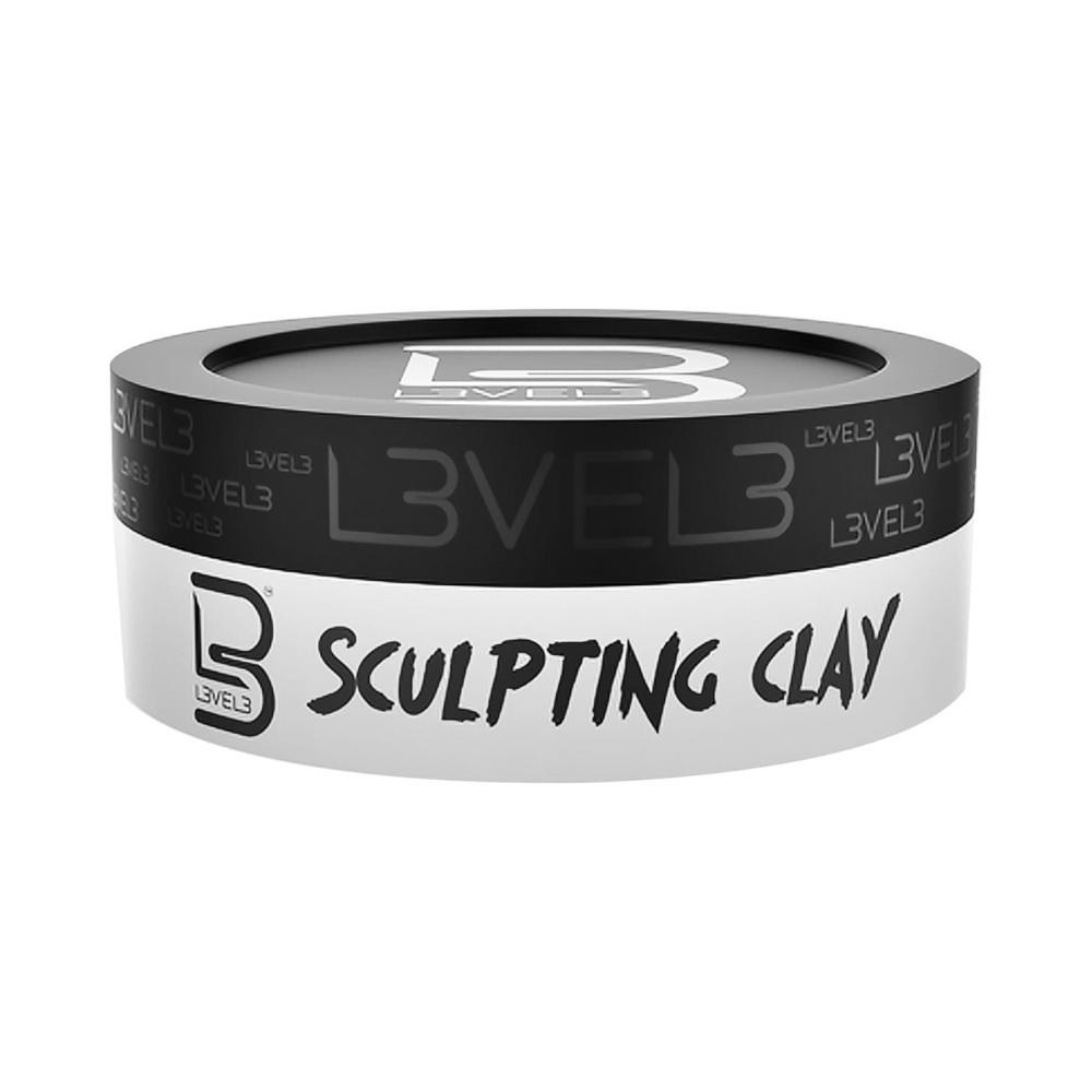 Black Sculpting Clay L3vel3 150ml Strong Hold Matte Level Up Barber St Morris Adelaide