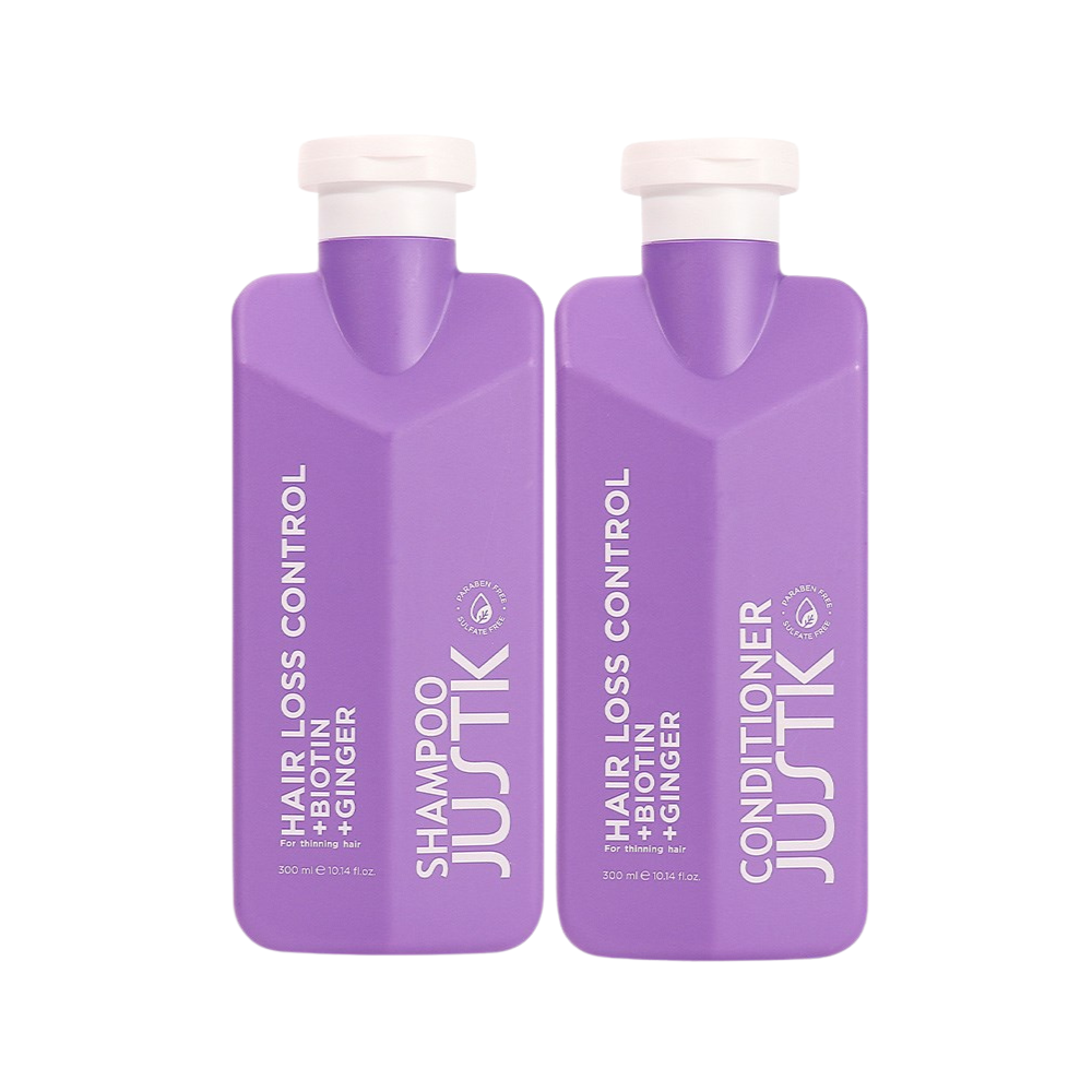 purple shampoo conditioner bottles hair loss control justk level up barber