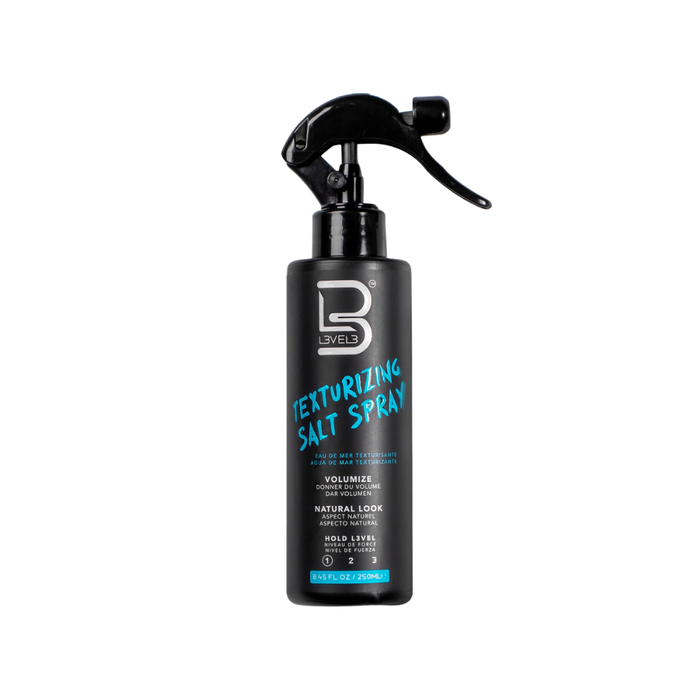 Black Tube Texturising Salt Spray L3vel3 250ml Light Hold Level Up Barber St Morris Adelaide