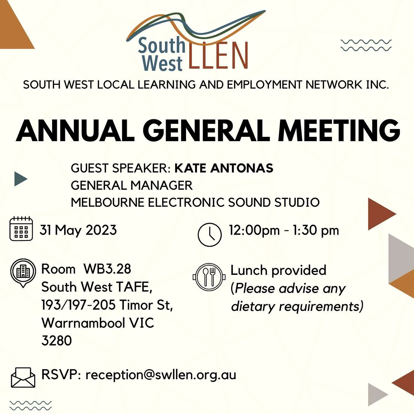 We&rsquo;re super excited to have GM of @mess_ltd, Kate Antonas, as our keynote speaker at this year&rsquo;s AGM. Will you join us? Email reception@swllen.org.au to RSVP 🎹🎶💫
