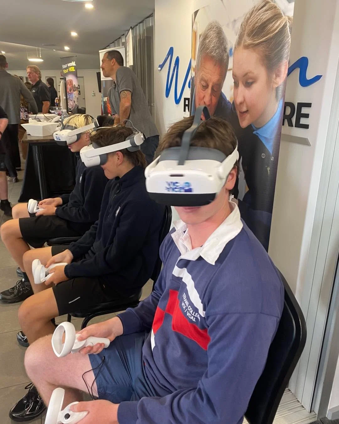 South West LLEN at the 2026 Careers Expo. Warrnambool

Our awesome VIC VICE Virtual Reality (VR) headsets proved very popular. The VIC VICE virtual reality platform allowed users to see, touch and experience different workplaces, virtually.

It was a