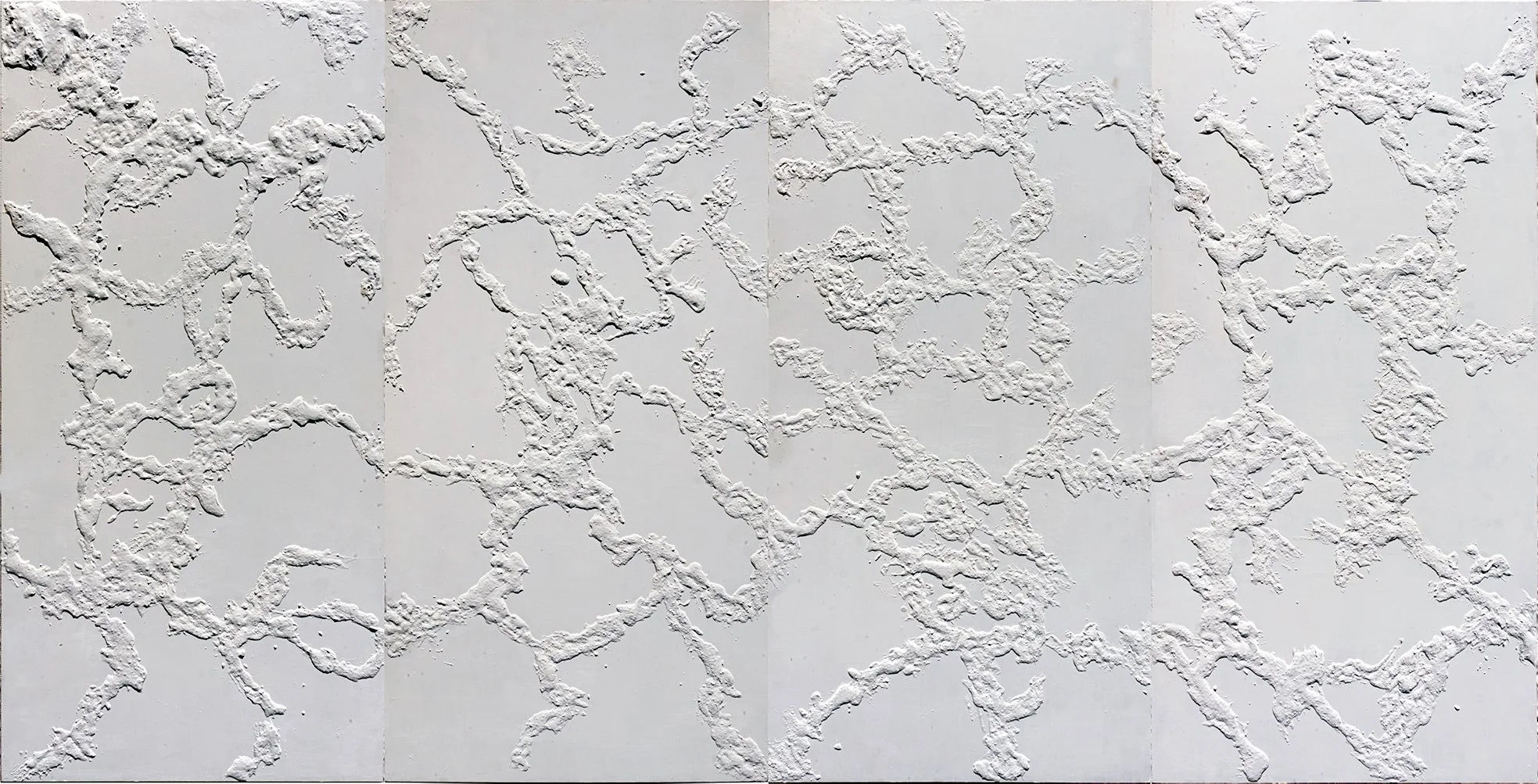 "BLANCA" (45 x 92 in.) or (92 x 45 in.) Four Panels, Acrylic Paint on Acrylic Panel with Texture