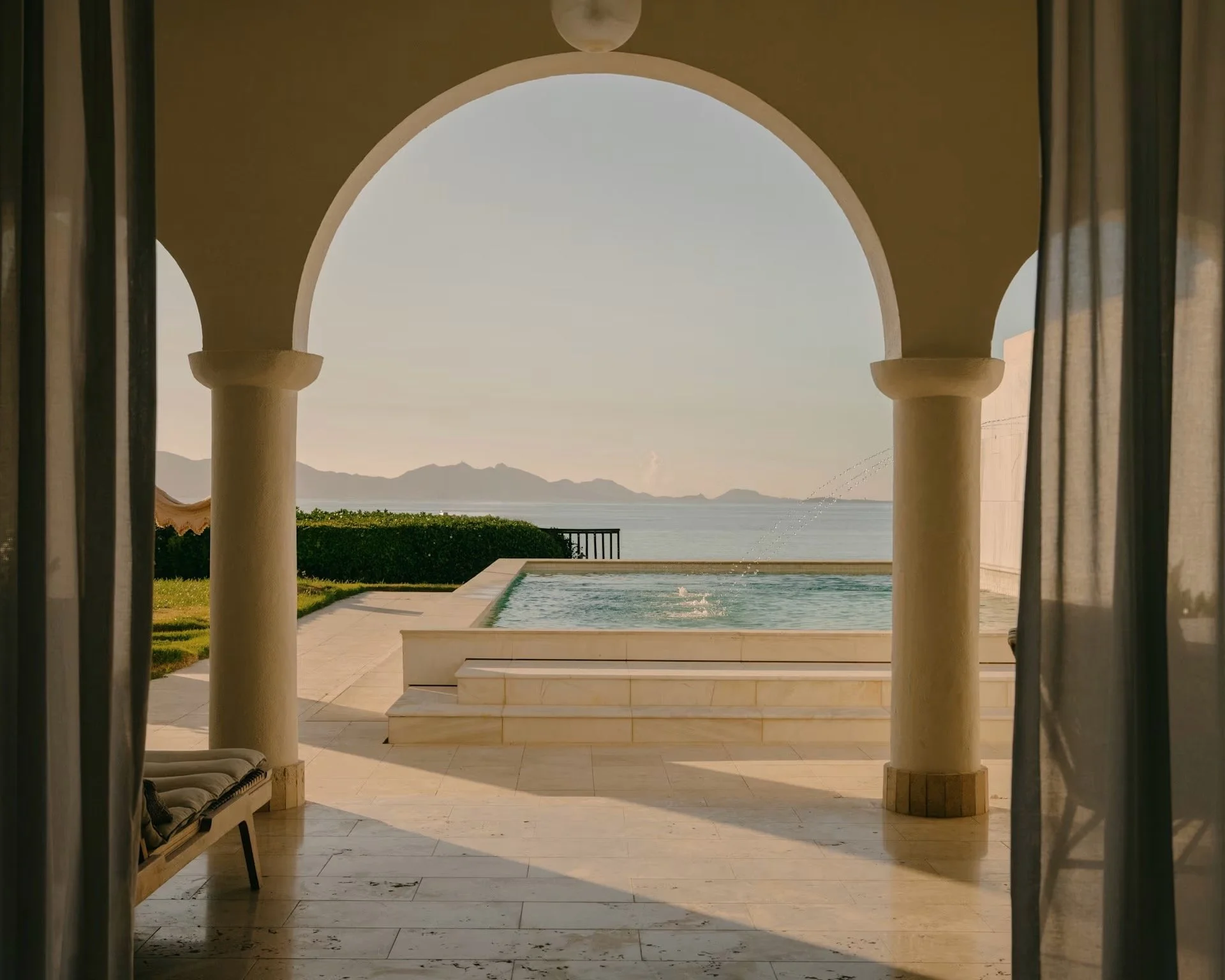 swimming pool with view of sea in Anguilla
