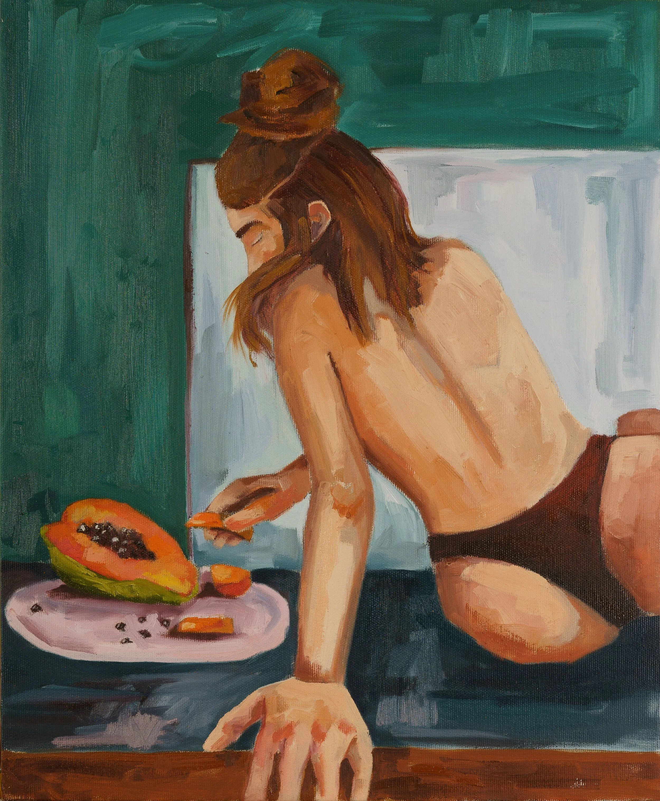 Papaya in the kitchen | 38x46cm