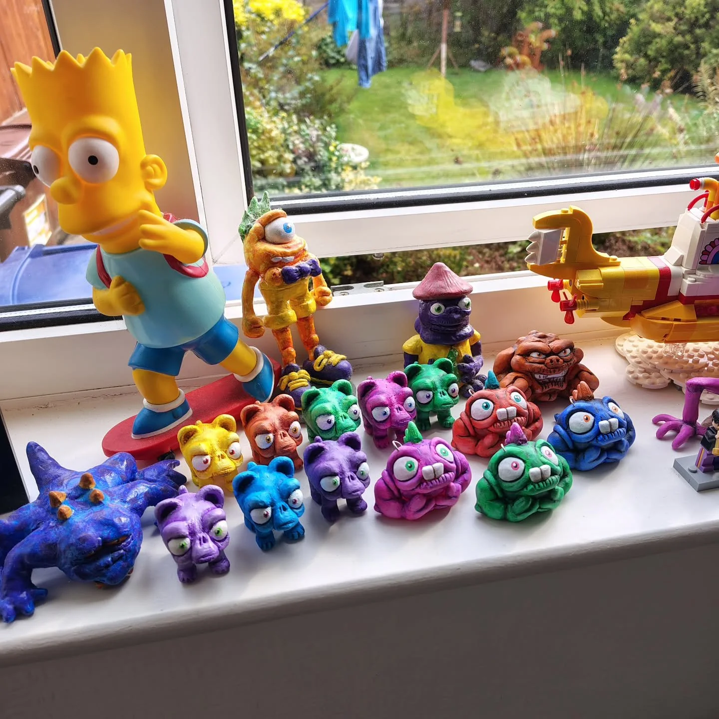 The gang is growing! Plenty more to come! #sculpture #artwork #resin #handcrafted #handmade #handpainted #characterdesign #creaturedesign #creature #monster #alien #arttoy #cute #supersculpey #art