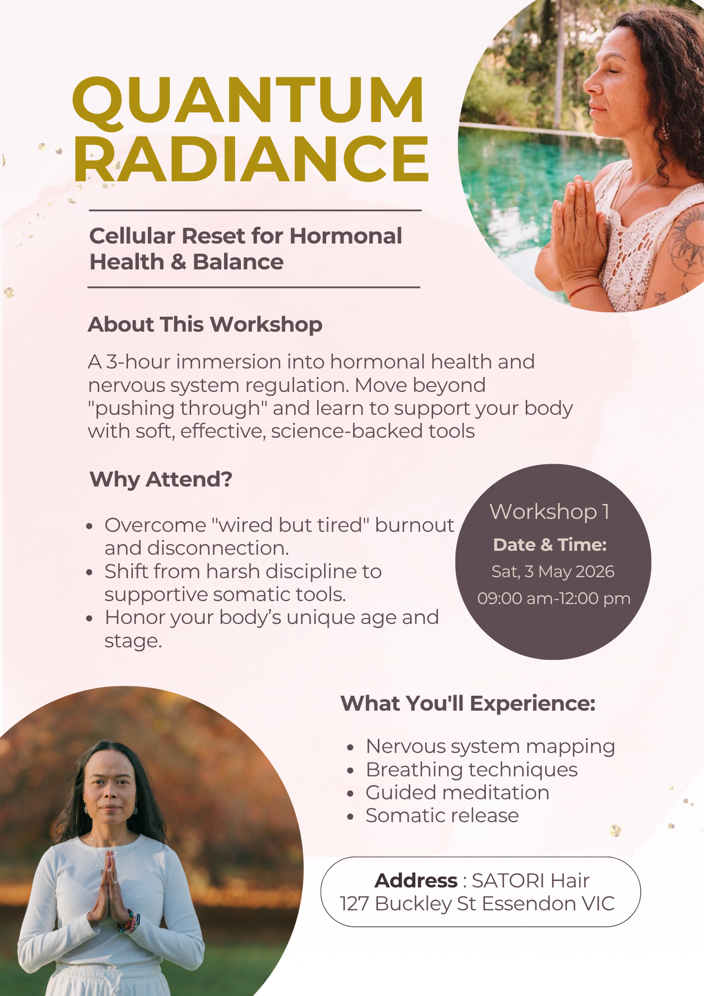 𝗪𝗢𝗥𝗞𝗦𝗛𝗢𝗣 𝟭: 𝗤𝘂𝗮𝗻𝘁𝘂𝗺 𝗥𝗮𝗱𝗶𝗲𝗻𝗰𝗲- 𝘾𝙚𝙡𝙡𝙪𝙡𝙖𝙧 𝙍𝙚𝙨𝙚𝙩 𝙛𝙤𝙧 𝙃𝙤𝙧𝙢𝙤𝙣𝙖𝙡 𝙃𝙚𝙖𝙡𝙩𝙝 &amp; 𝘽𝙖𝙡𝙖𝙣𝙘𝙚