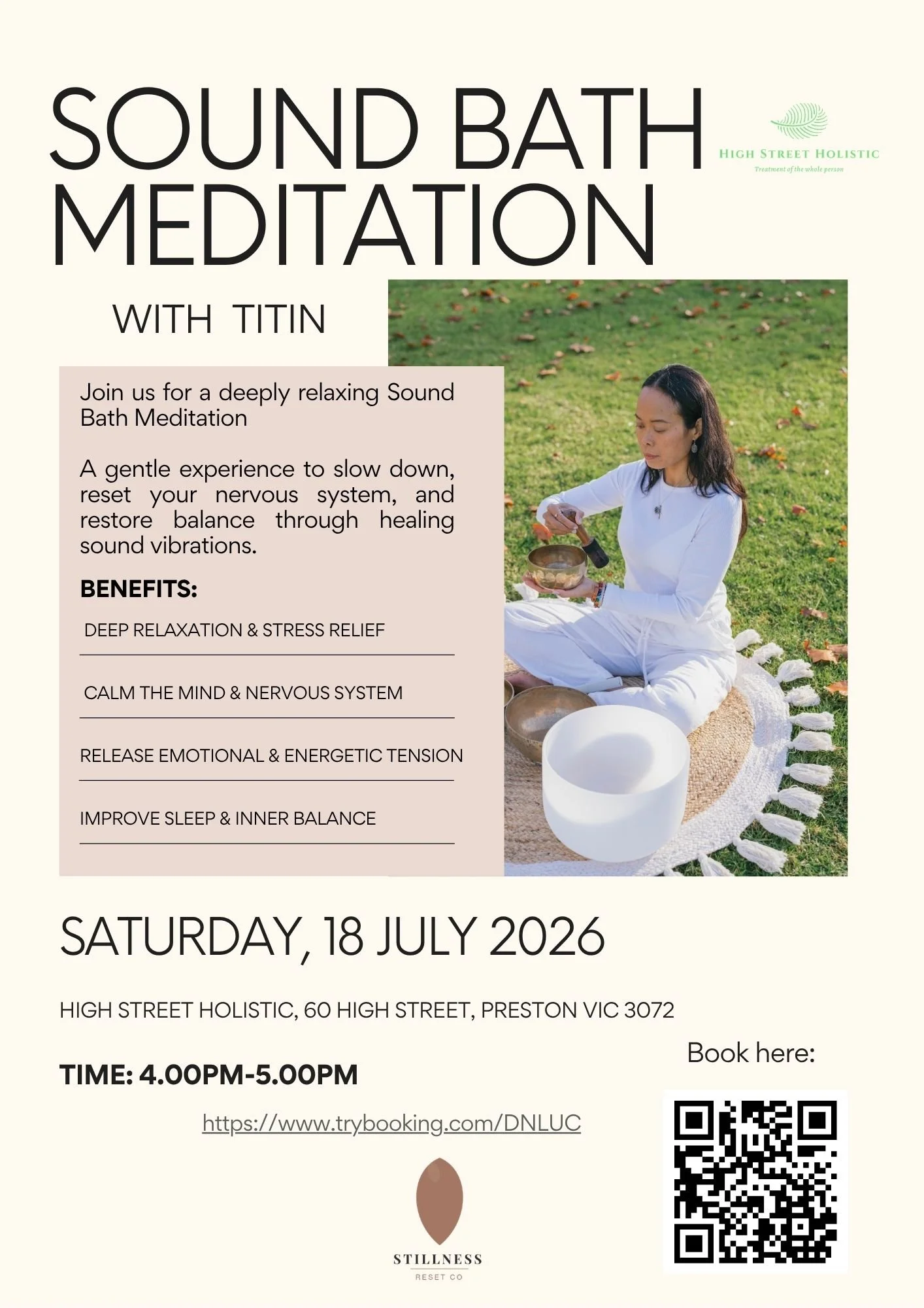 Sound bath Meditation at High st Holistic Preston 